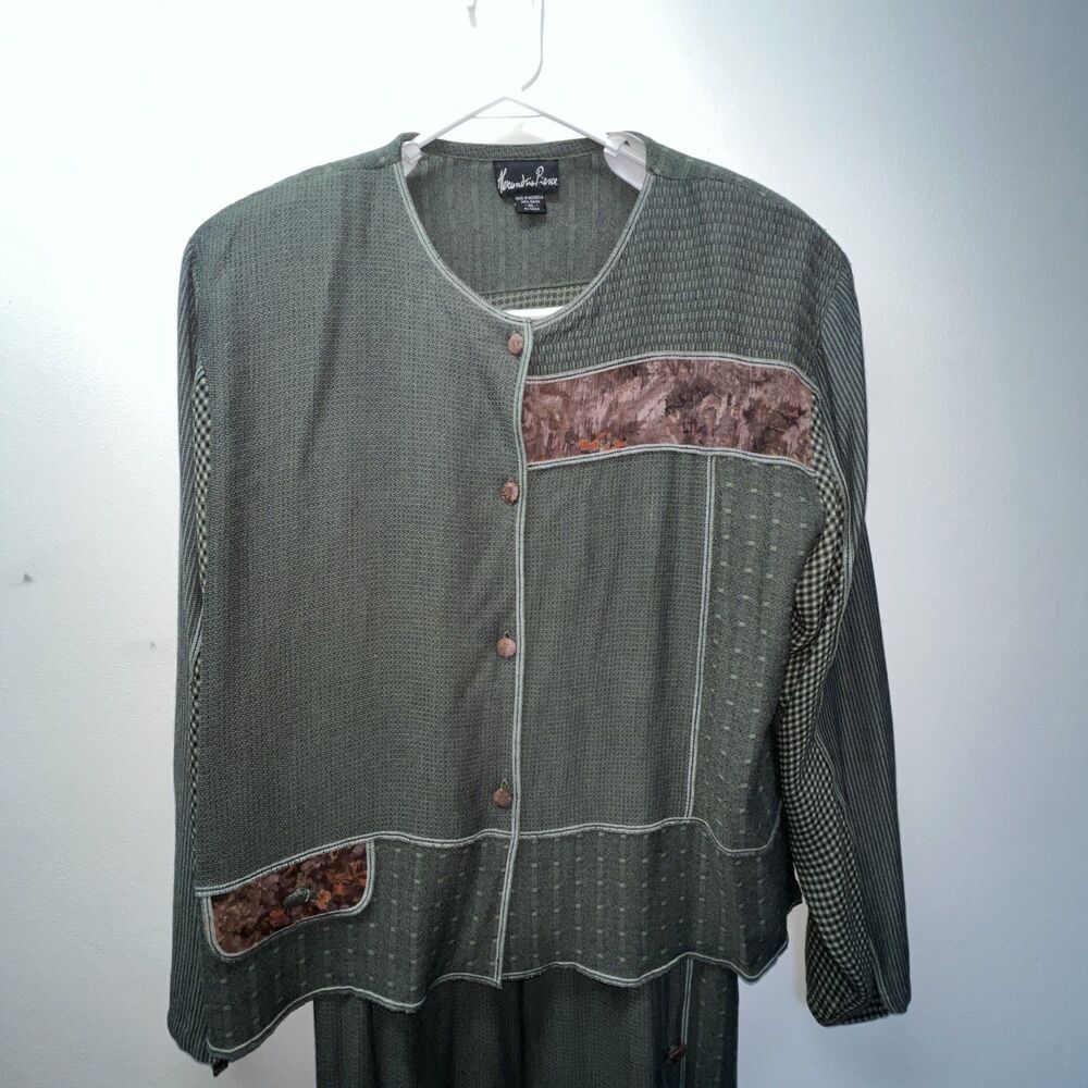Vintage 1990s/early 2000s Alexandria Pierce Boho Chic Two-Piece Outfit Size L/XL